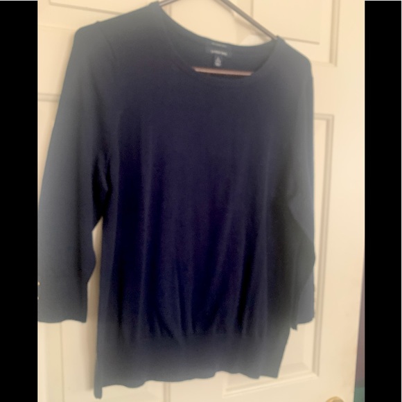 Like New Lands’ End Supima Cotton Classic Mid Weight Sweater SZ Large - Picture 2 of 8